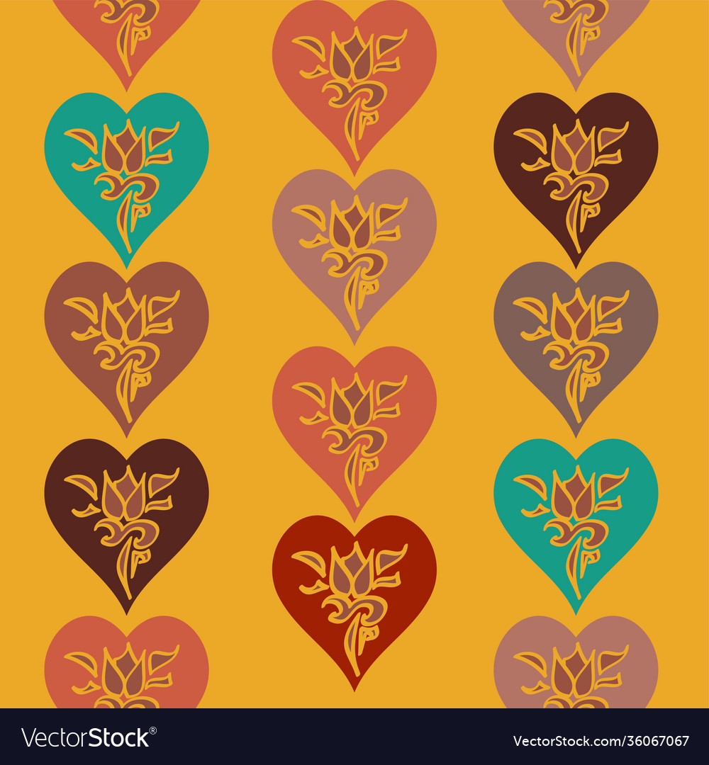Multicolored hearts pattern