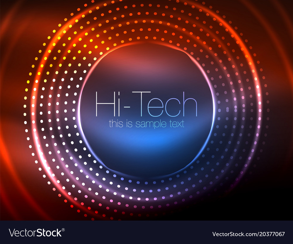 Neon Circle Abstract Background