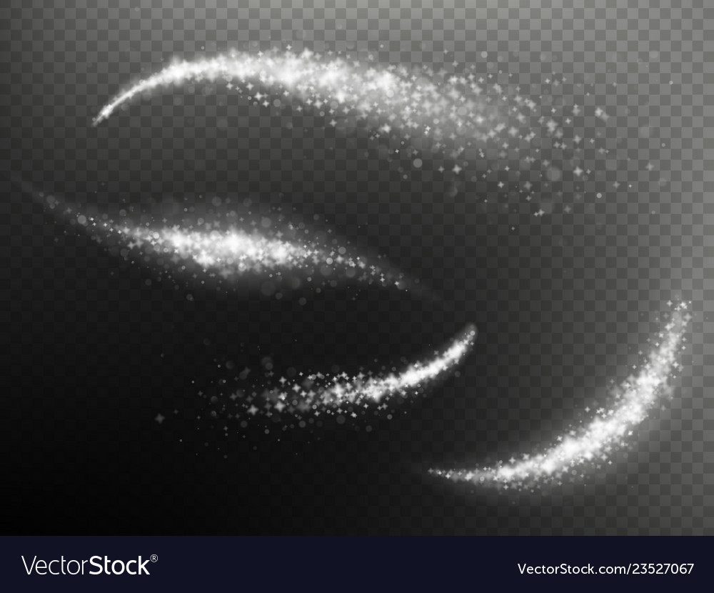 Overlay effect magic glowing trace sparkle wave Vector Image