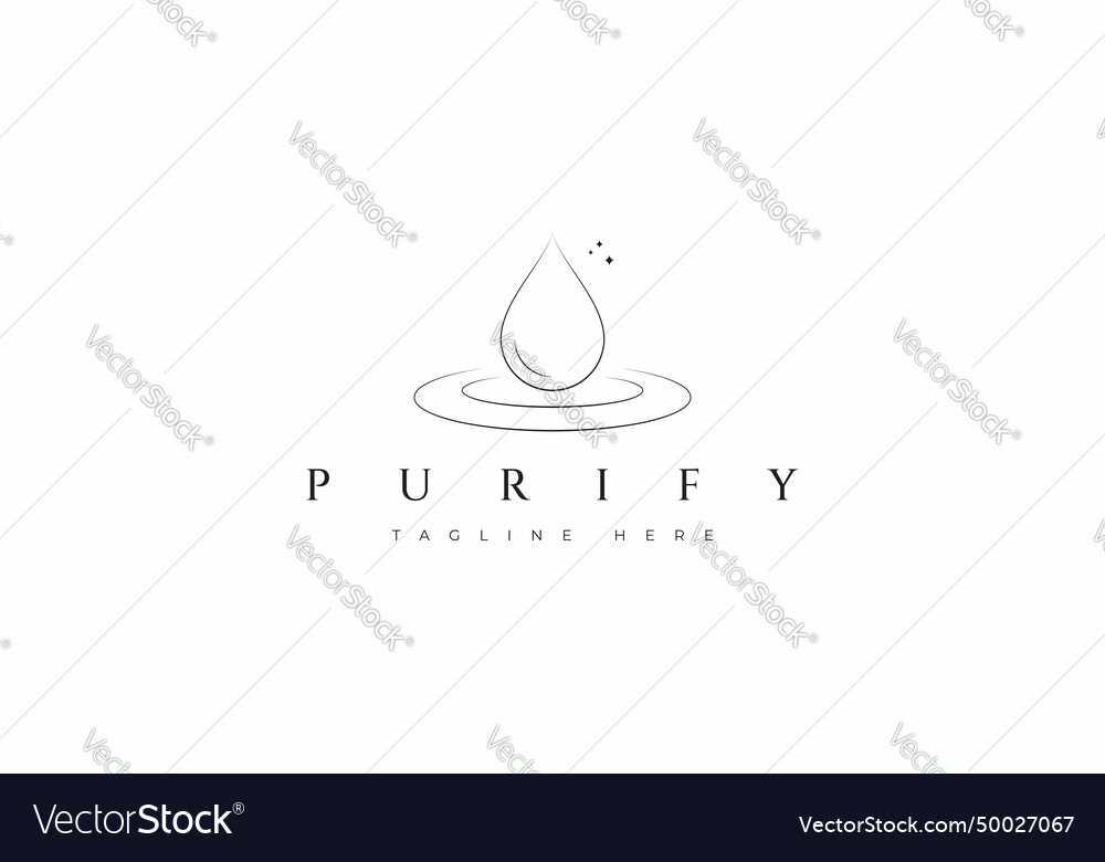 Purify water abstract nature logo