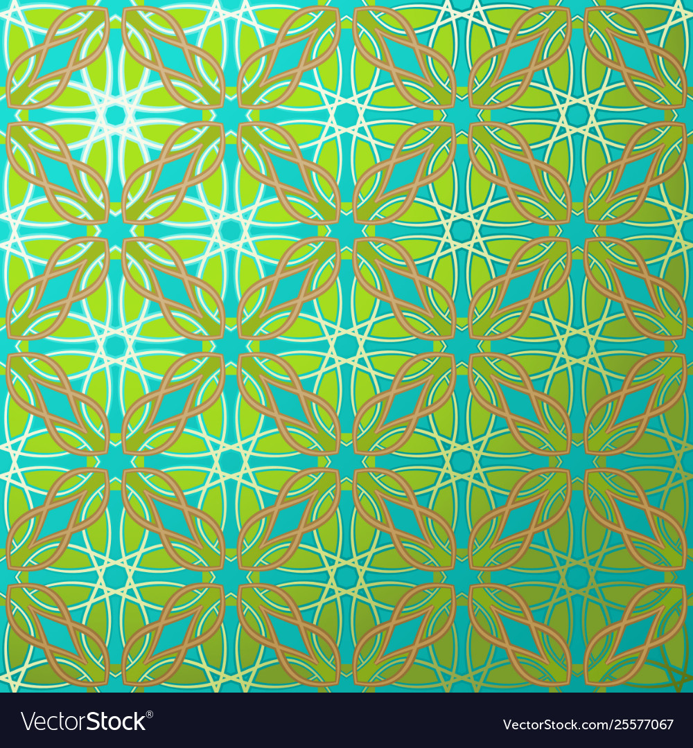 Seamless abstract geometric pattern in green