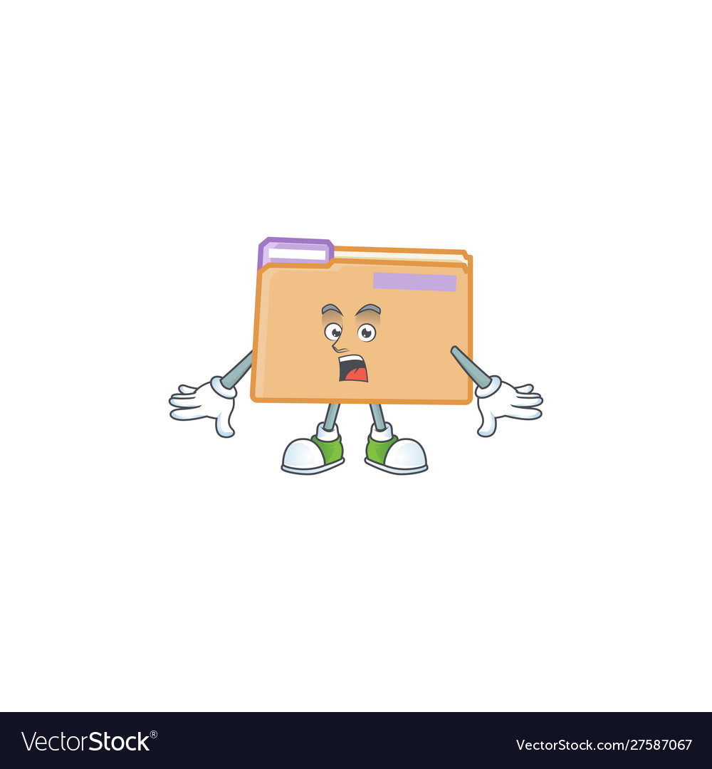 Surprised folder for storage with character shape