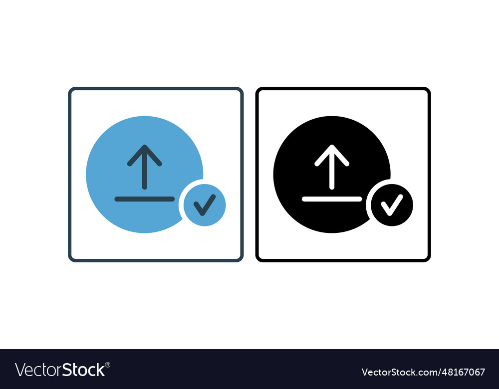 Upload success icon suitable for web site design