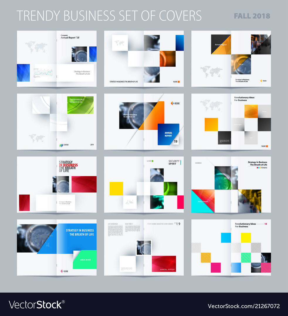 Abstract double-page brochure design rectangular Vector Image Abstract double-page brochure design rectangular