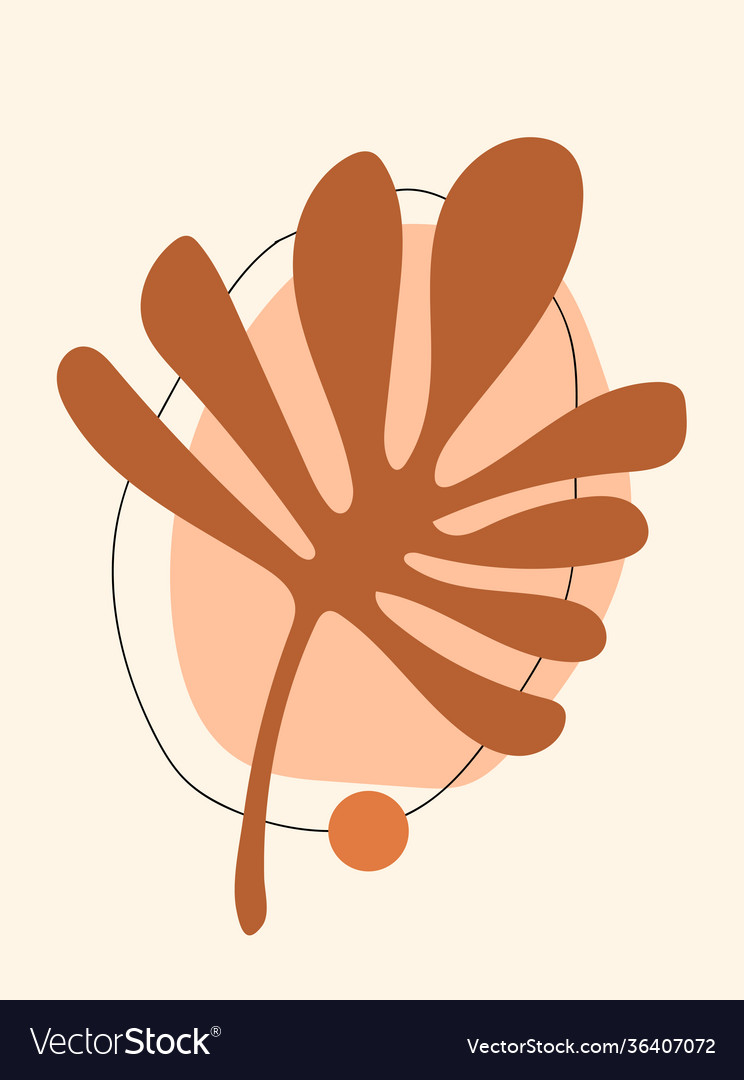 Boho art print hand drawn Royalty Free Vector Image