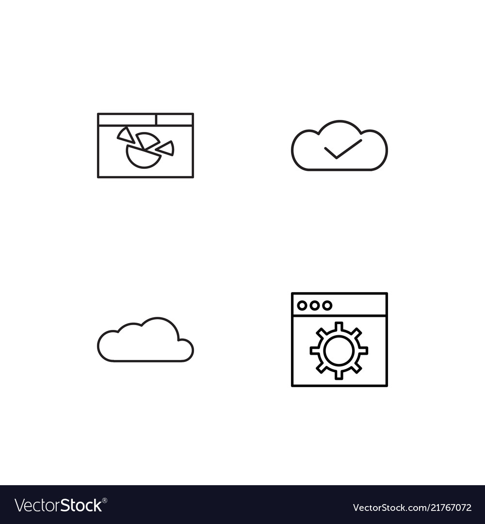 Data analytics icons set