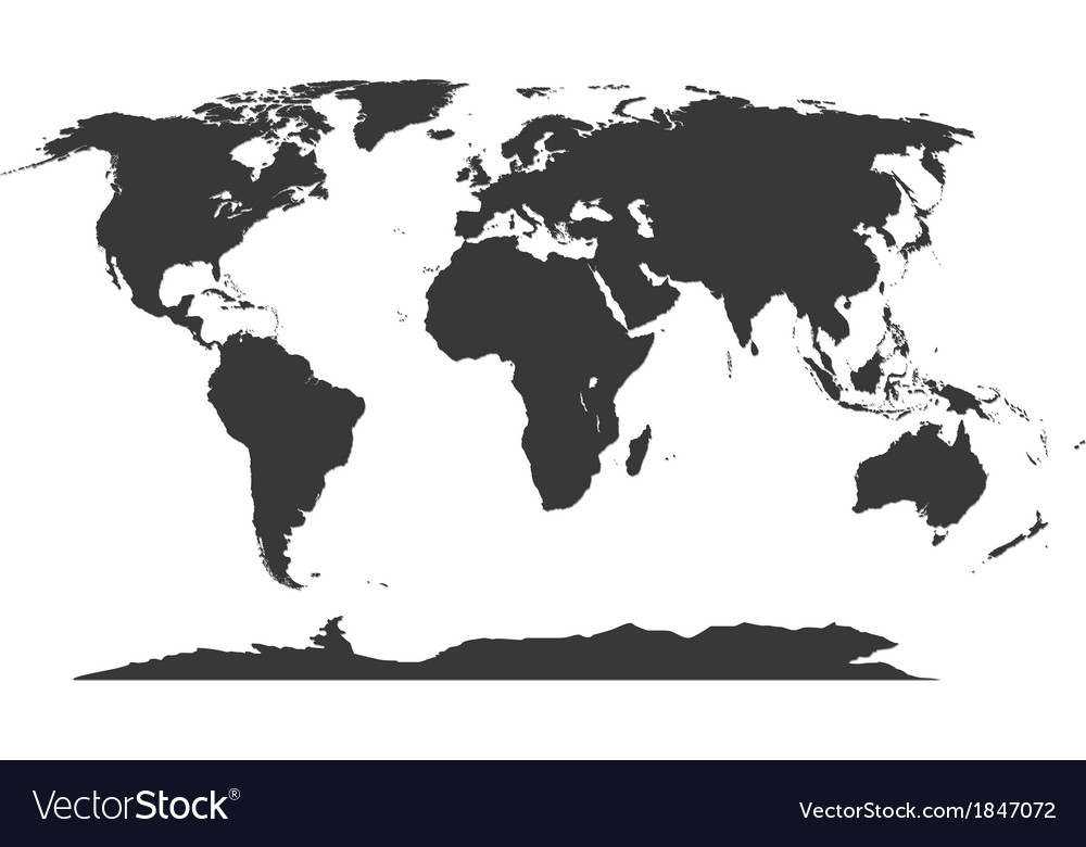 Earth map Royalty Free Vector Image - Earth Map Vector 1847072