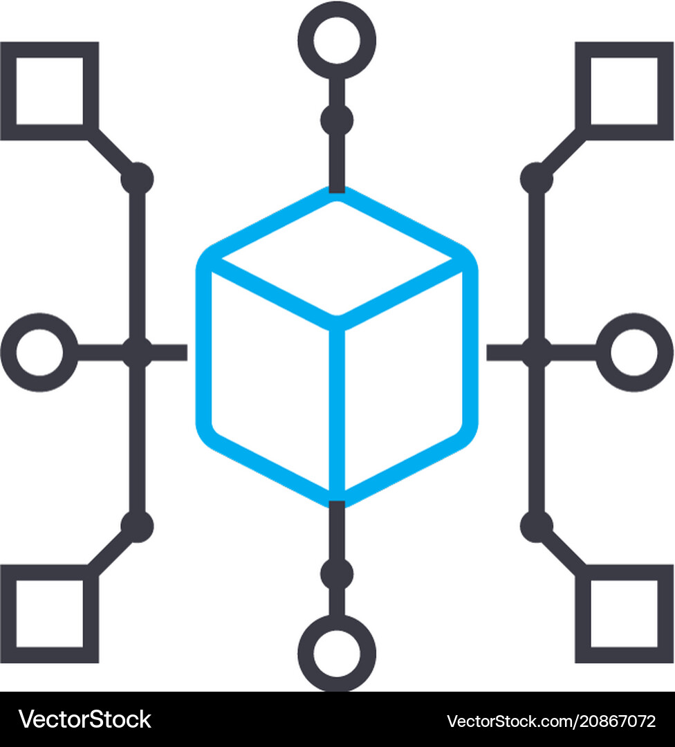 Infrastructure thin line stroke icon Royalty Free Vector