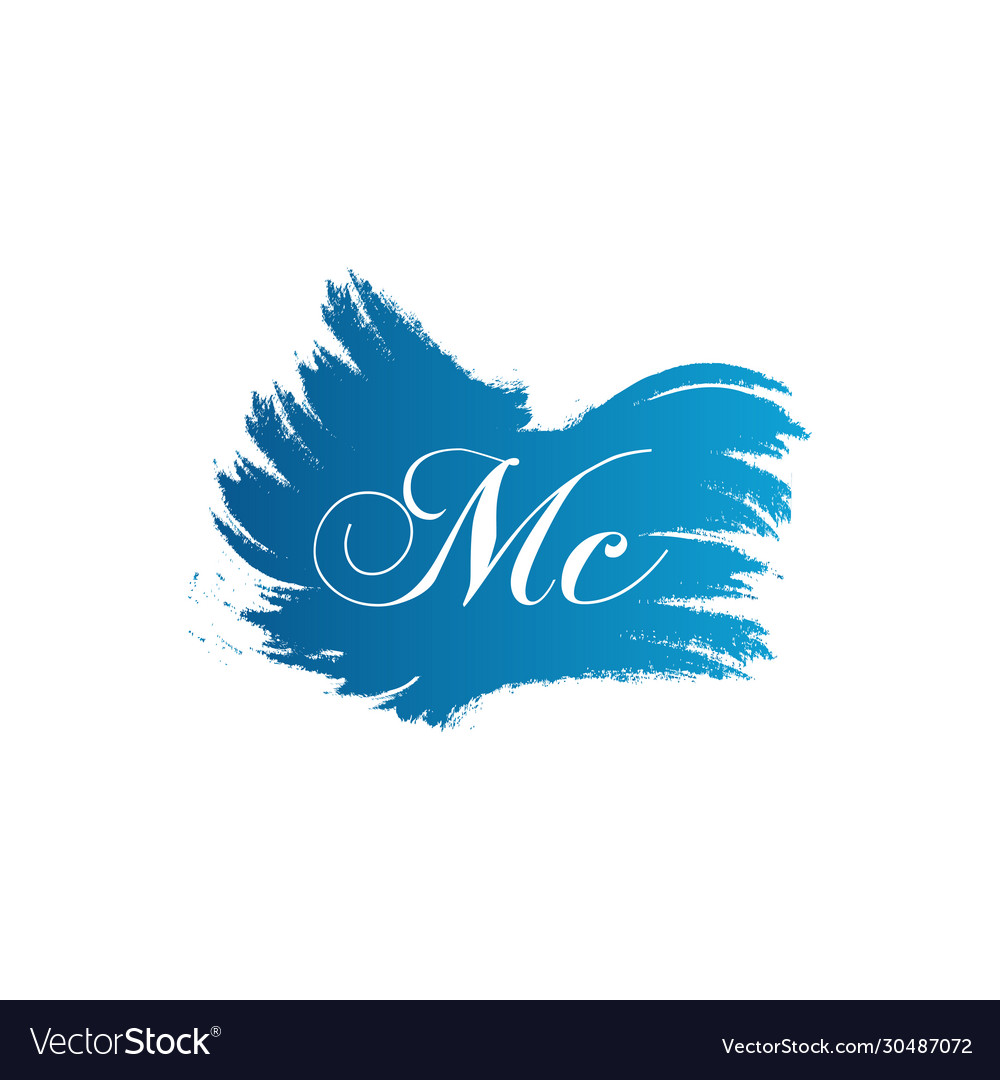 Initial mc letter logo design template abstract