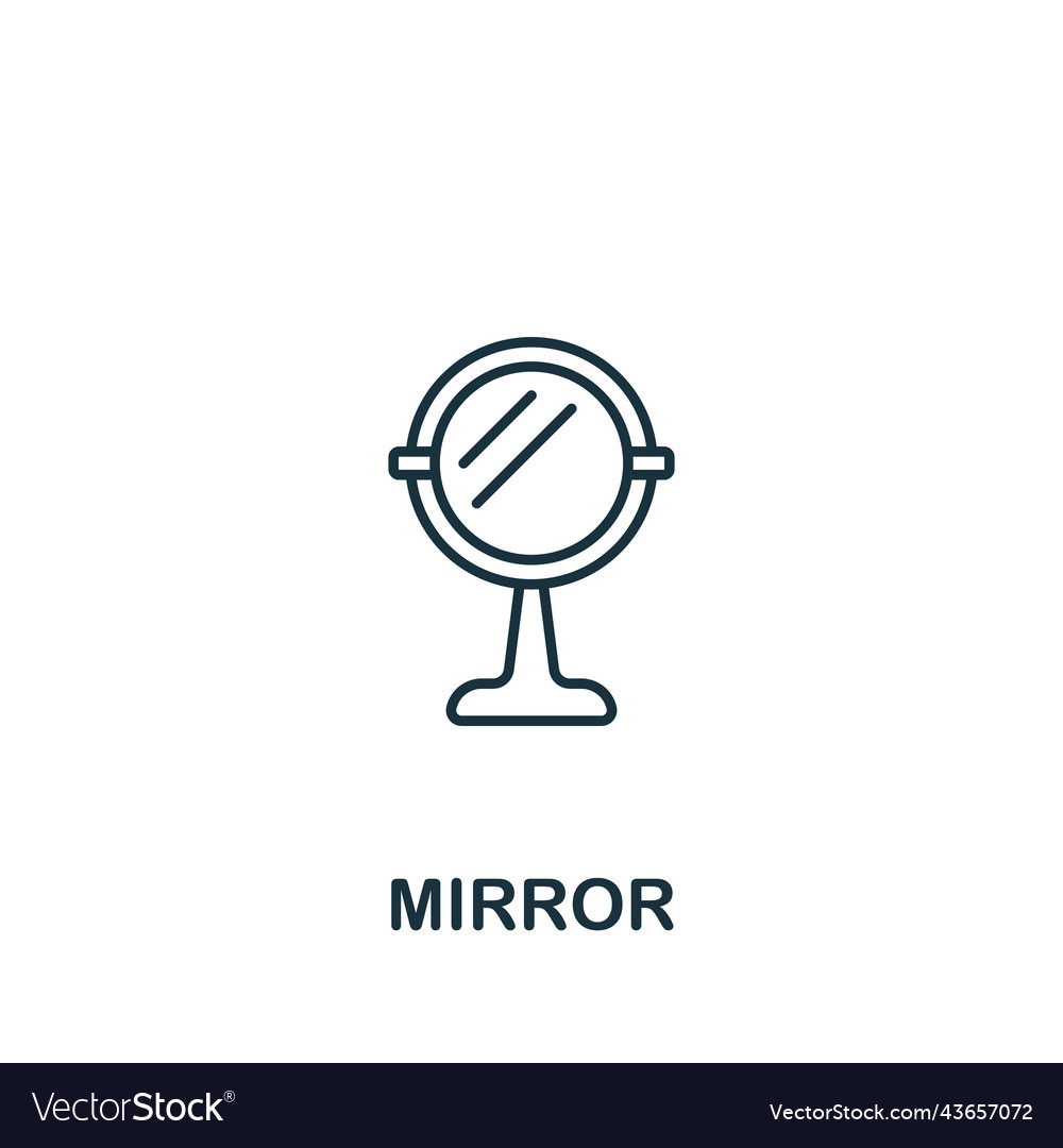Mirror icon line simple for templates web
