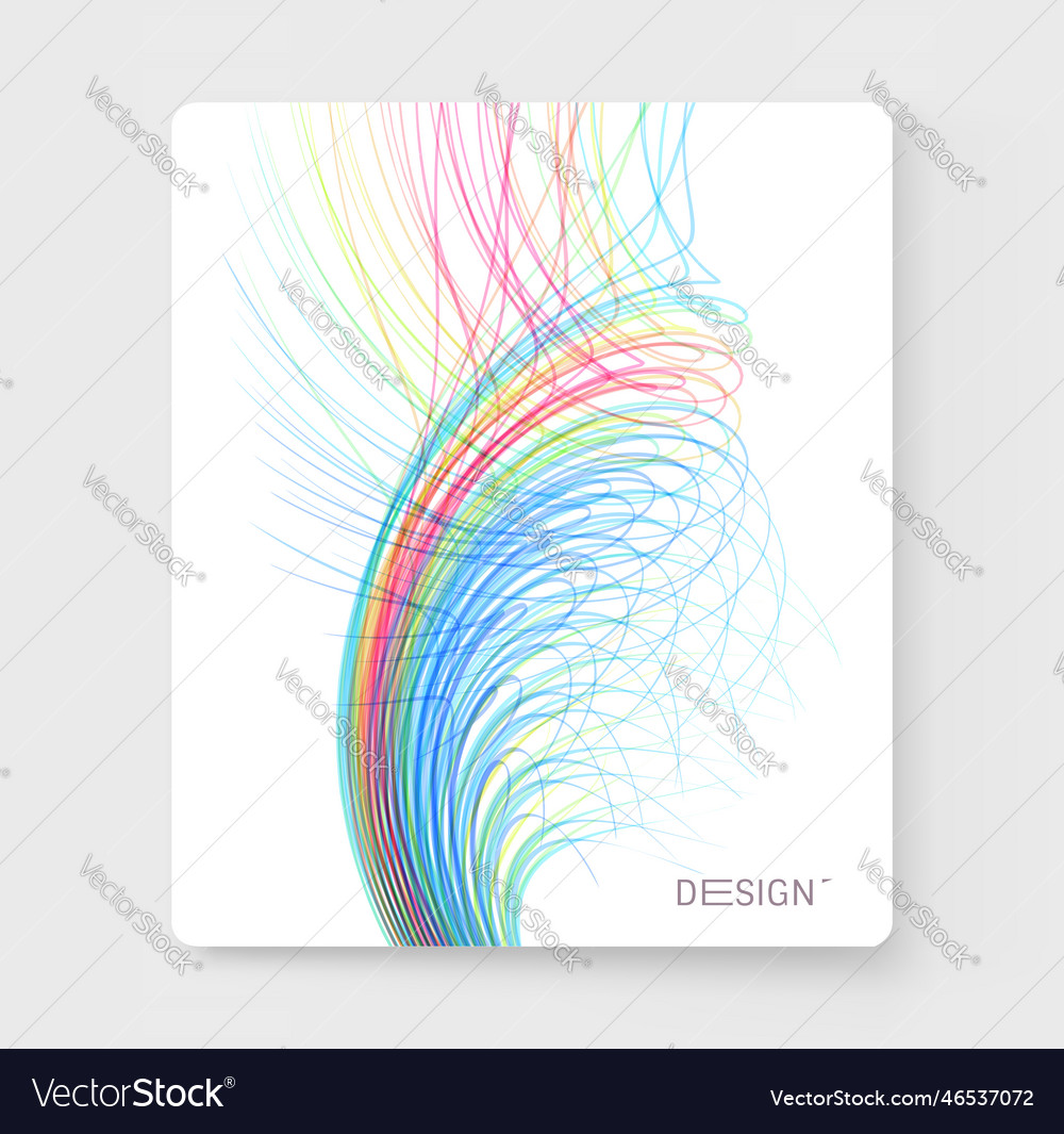 Over design template curved lines vector image Over design template curved lines