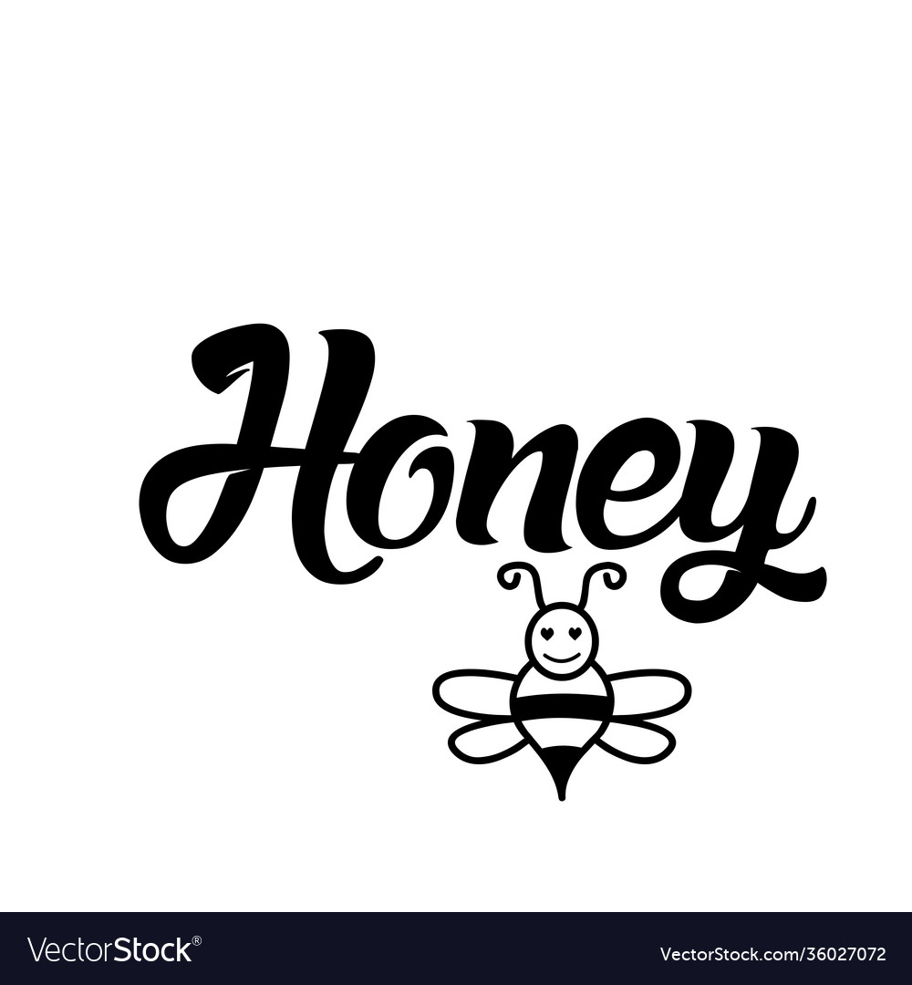 Positive quote design - honey bee Royalty Free Vector Image