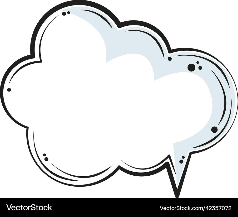 Speech bubble in flat design Royalty Free Vector Image