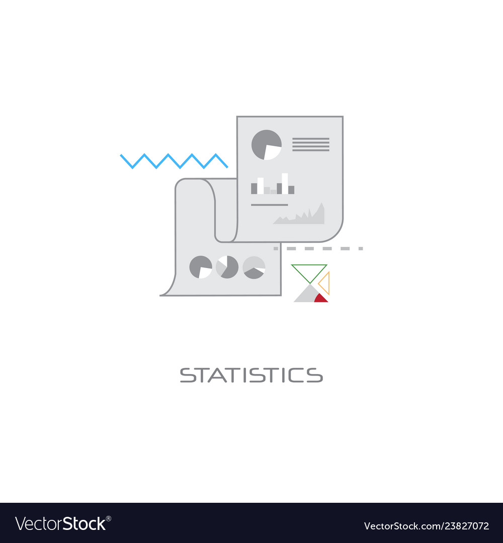 Statistics analysis results document concept vector image Statistics analysis results document concept