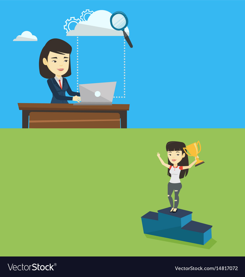 Two business banners with space for text
