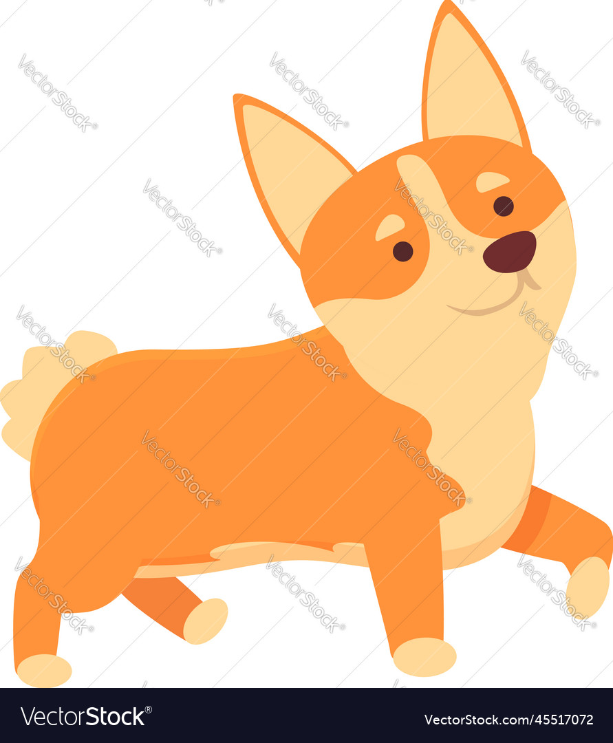 Walking canine icon cartoon royal animal