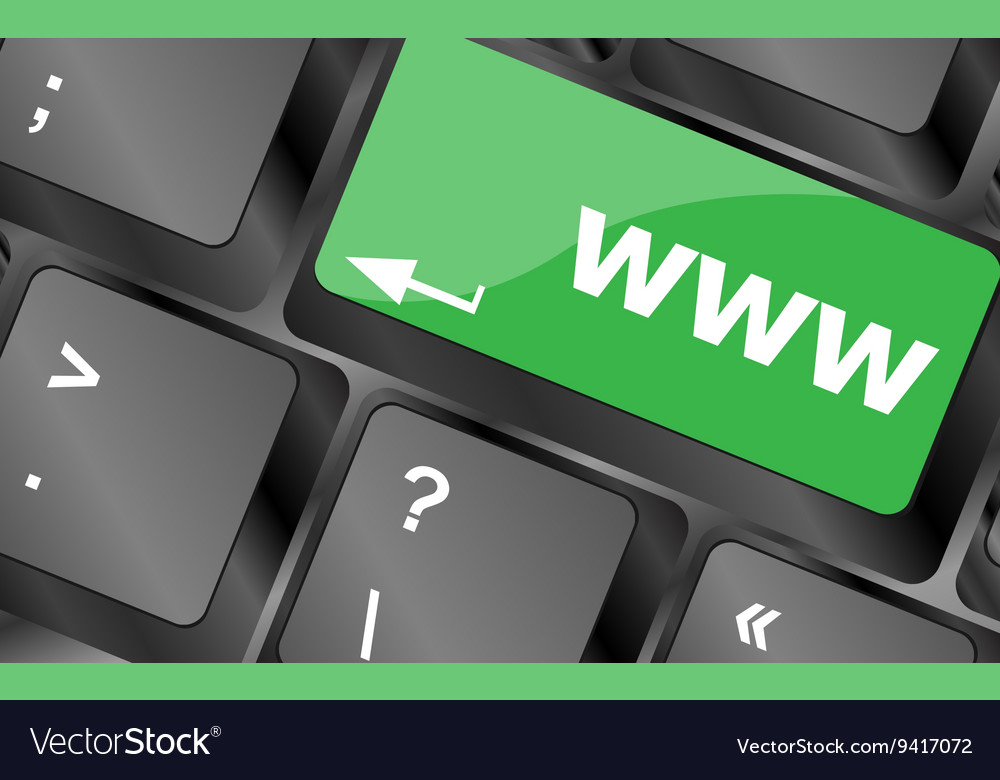 Www concept with key on computer keyboard
