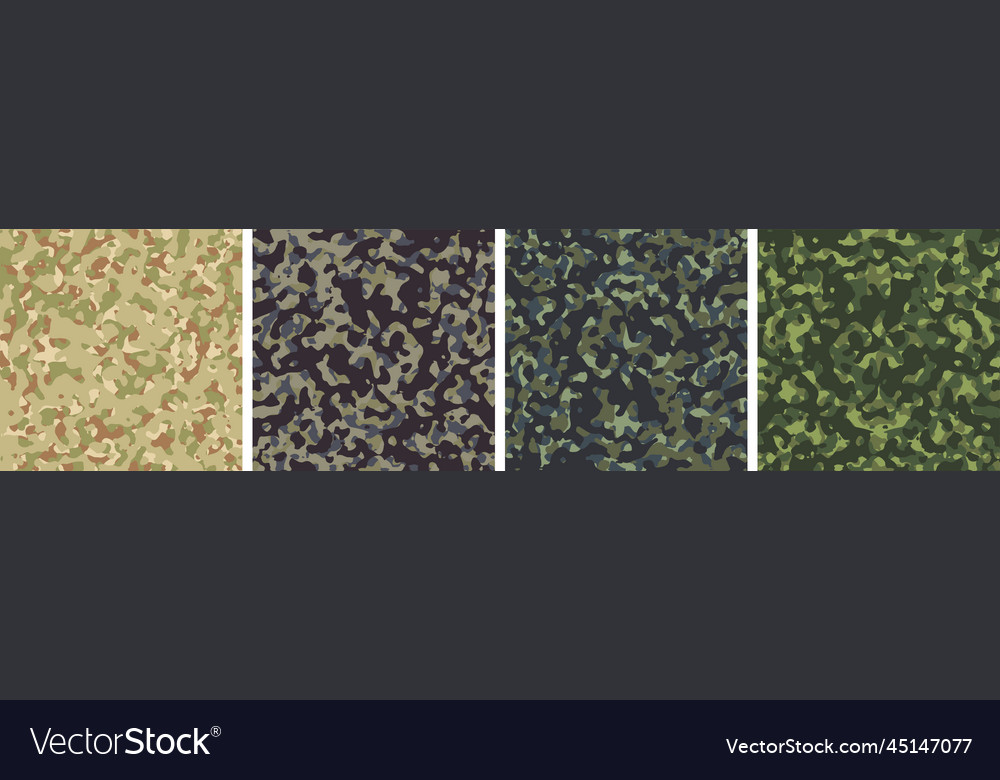 4 camouflage background set pattern design vector image 4 camouflage background set pattern design