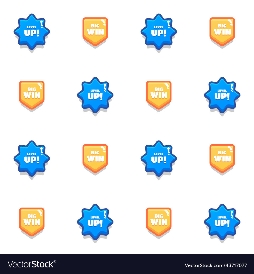 Big set buttons for games and app wooden game ui Vector Image Big set buttons for games and app wooden game ui