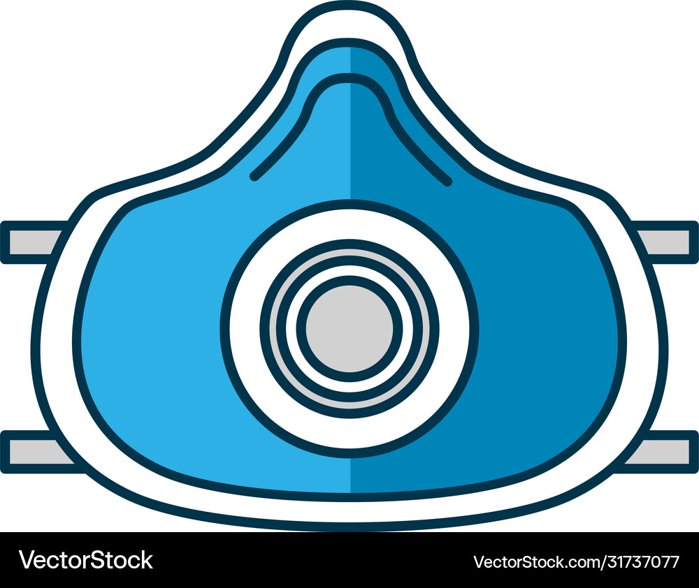 Blue medical mask protection accessory with filter