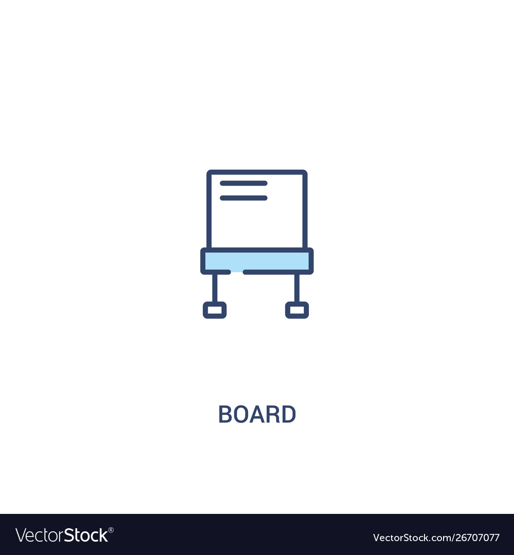 Board concept 2 colored icon simple line element