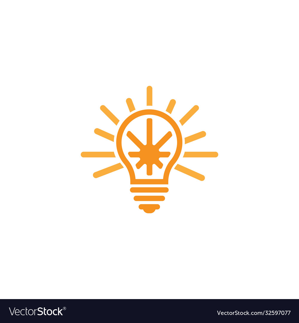 Bulb logo Royalty Free Vector Image - VectorStock