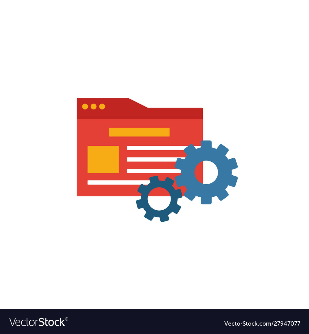 Cms icon simple flat element from content vector image Cms icon simple flat element from content