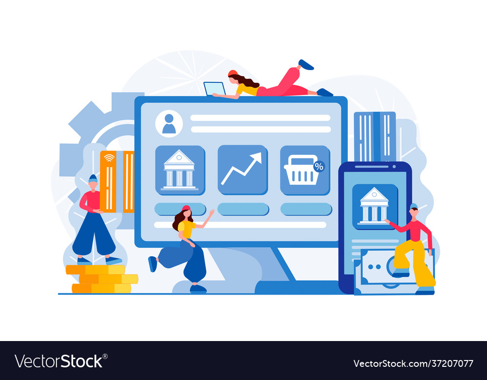 Computer software for financial transactions vector image Computer software for financial transactions