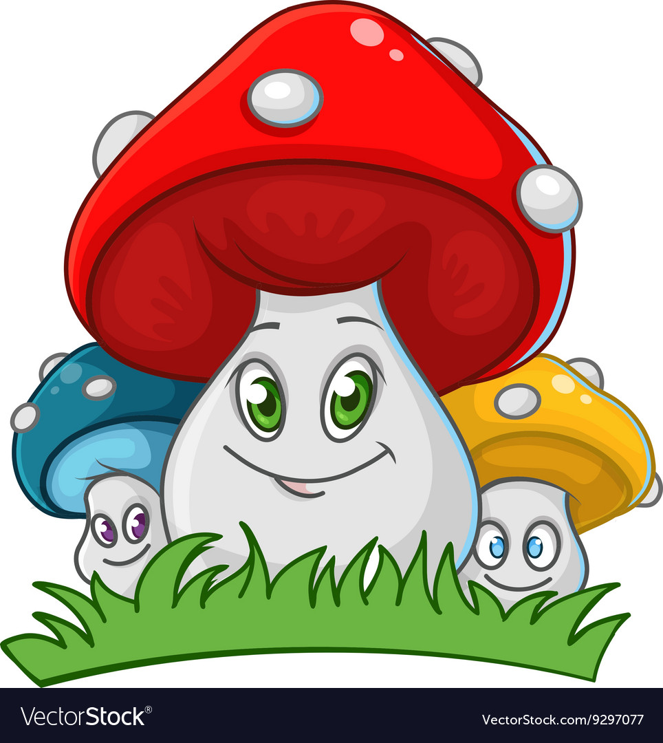 Family fungi Royalty Free Vector Image - VectorStock