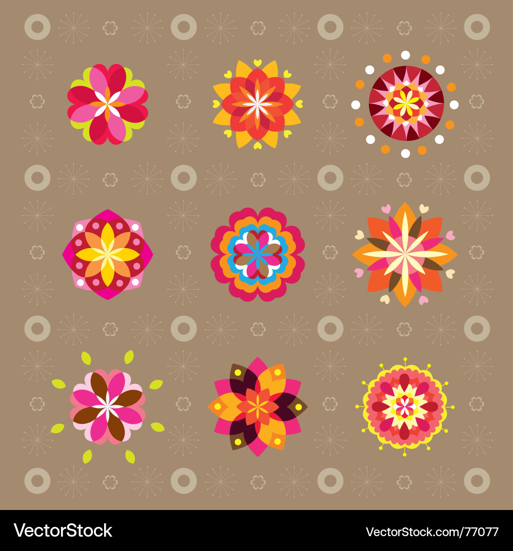 Flowers set Royalty Free Vector Image - VectorStock