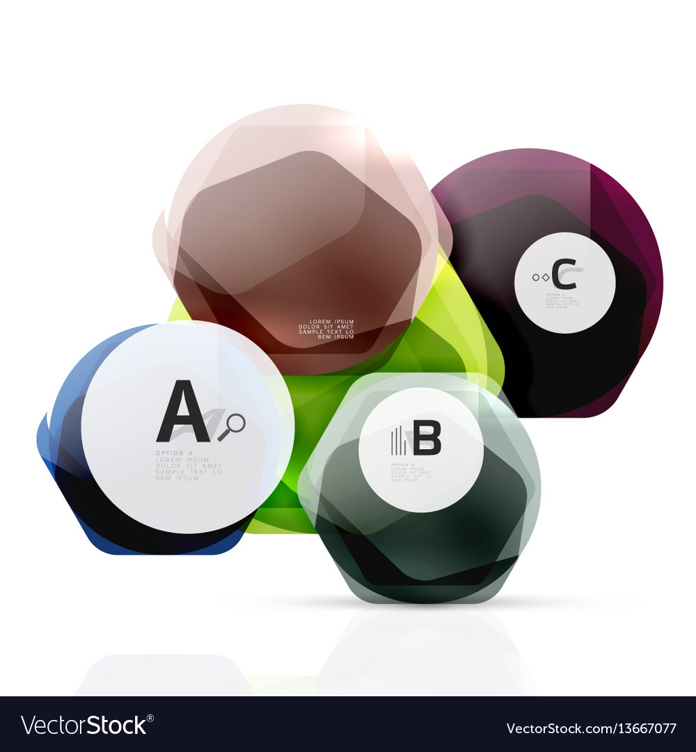 Geometrical hexagons abstract background vector image Geometrical hexagons abstract background
