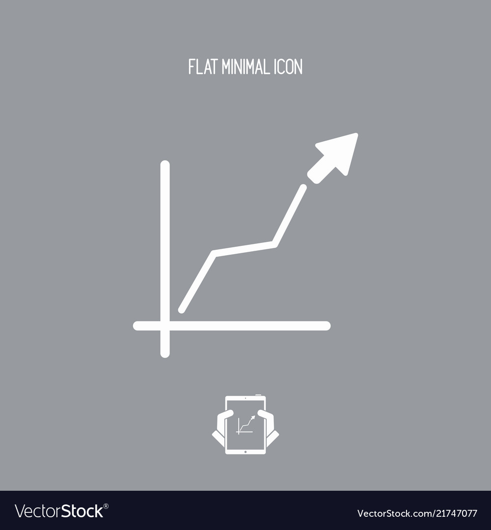 Increasing chart - minimal icon