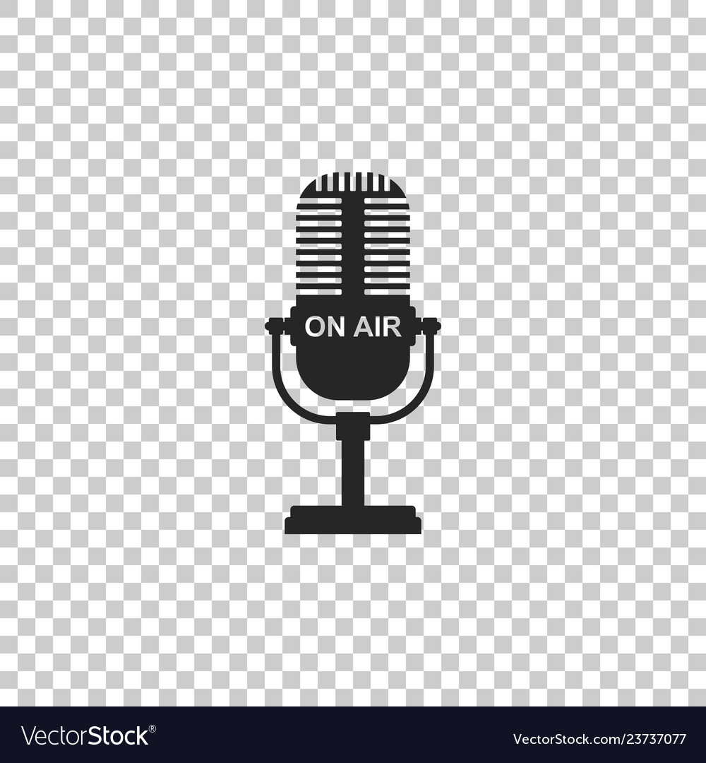 Microphone icon isolated on transparent background vector image Microphone icon isolated on transparent background