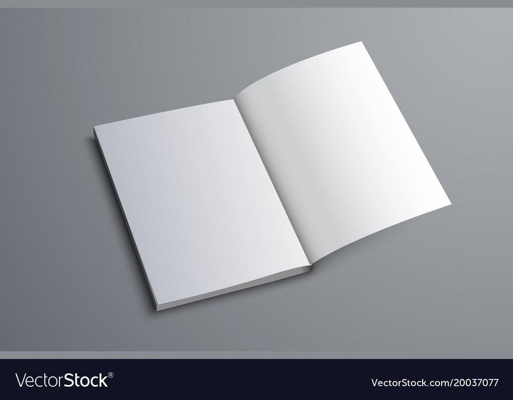 Mockup of the a5 or a4 catalog is open Royalty Free Vector