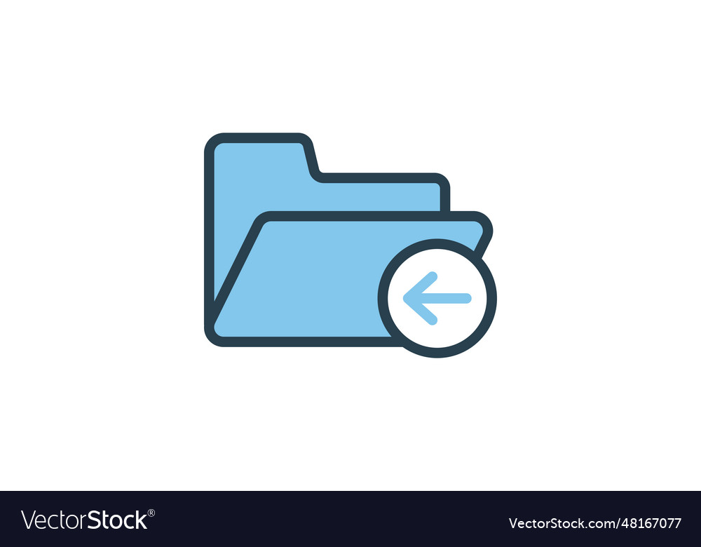 Move to folder icon suitable for web site design vector image Move to folder icon suitable for web site design