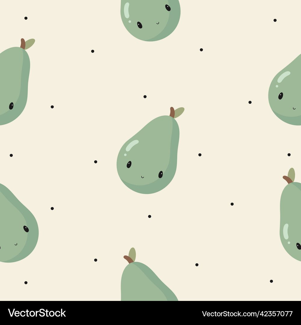 Seamless pattern with pear Royalty Free Vector Image