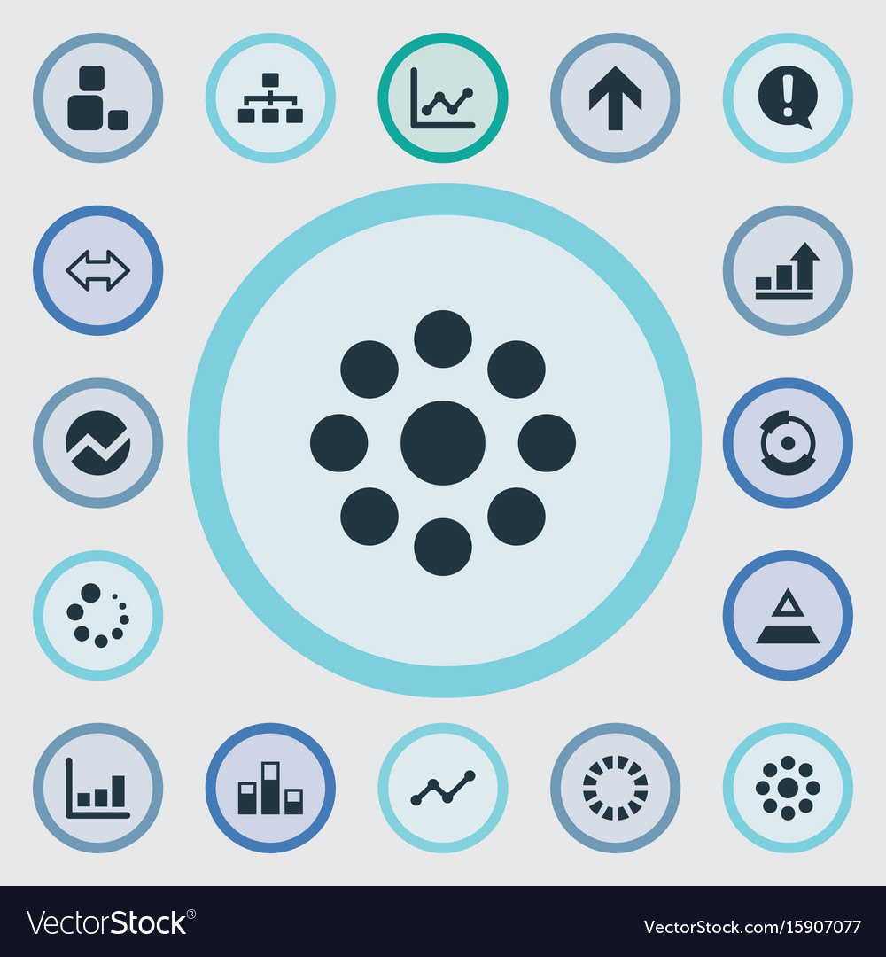 Set of simple chart icons