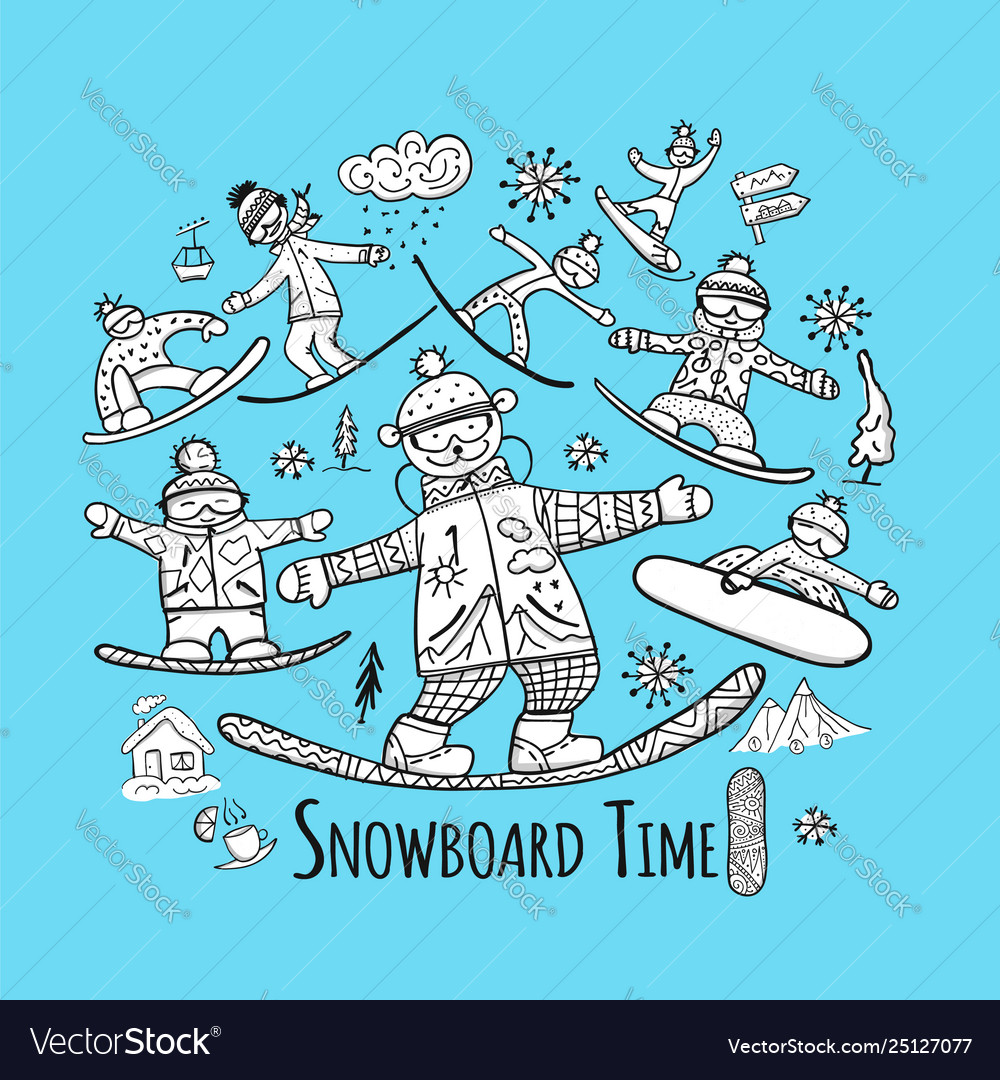 Snowboard time sketch for your design