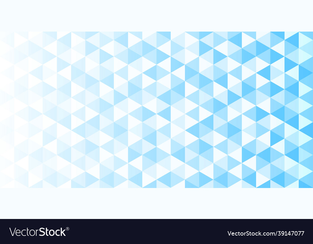 White and blue gradient triangular pattern vector image White and blue gradient triangular pattern