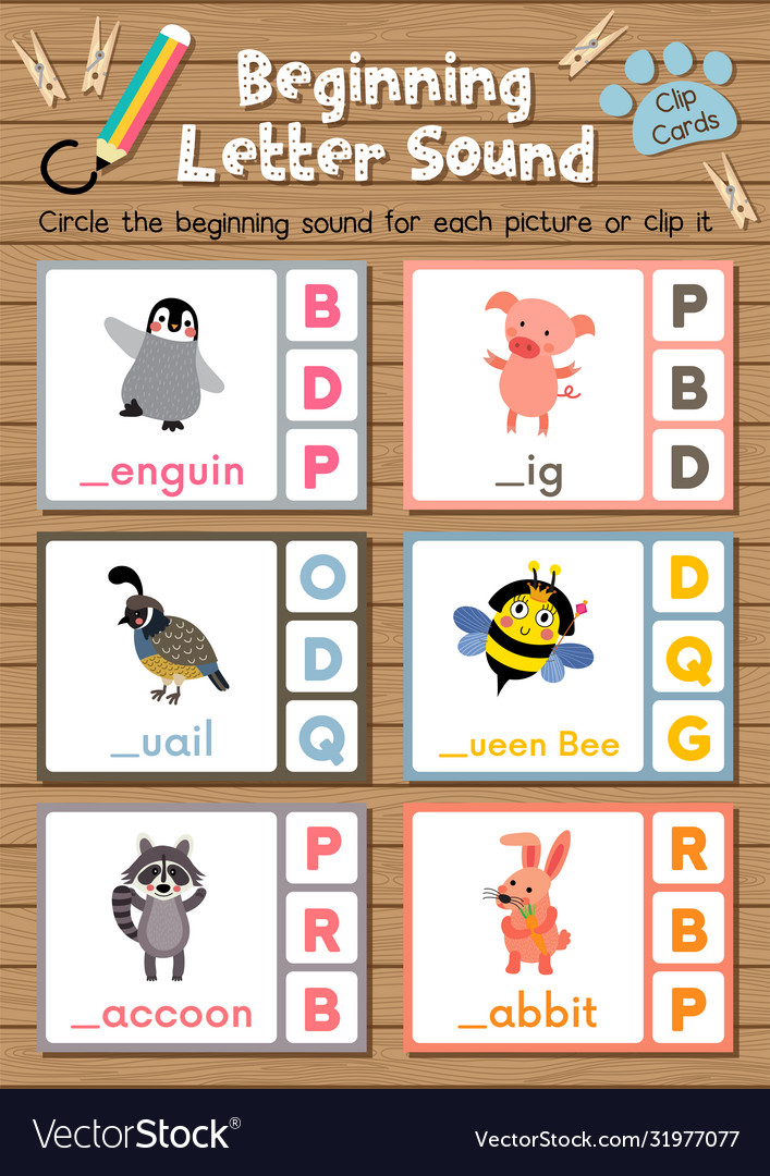 Worksheet matching vocabulary pqr Royalty Free Vector Image