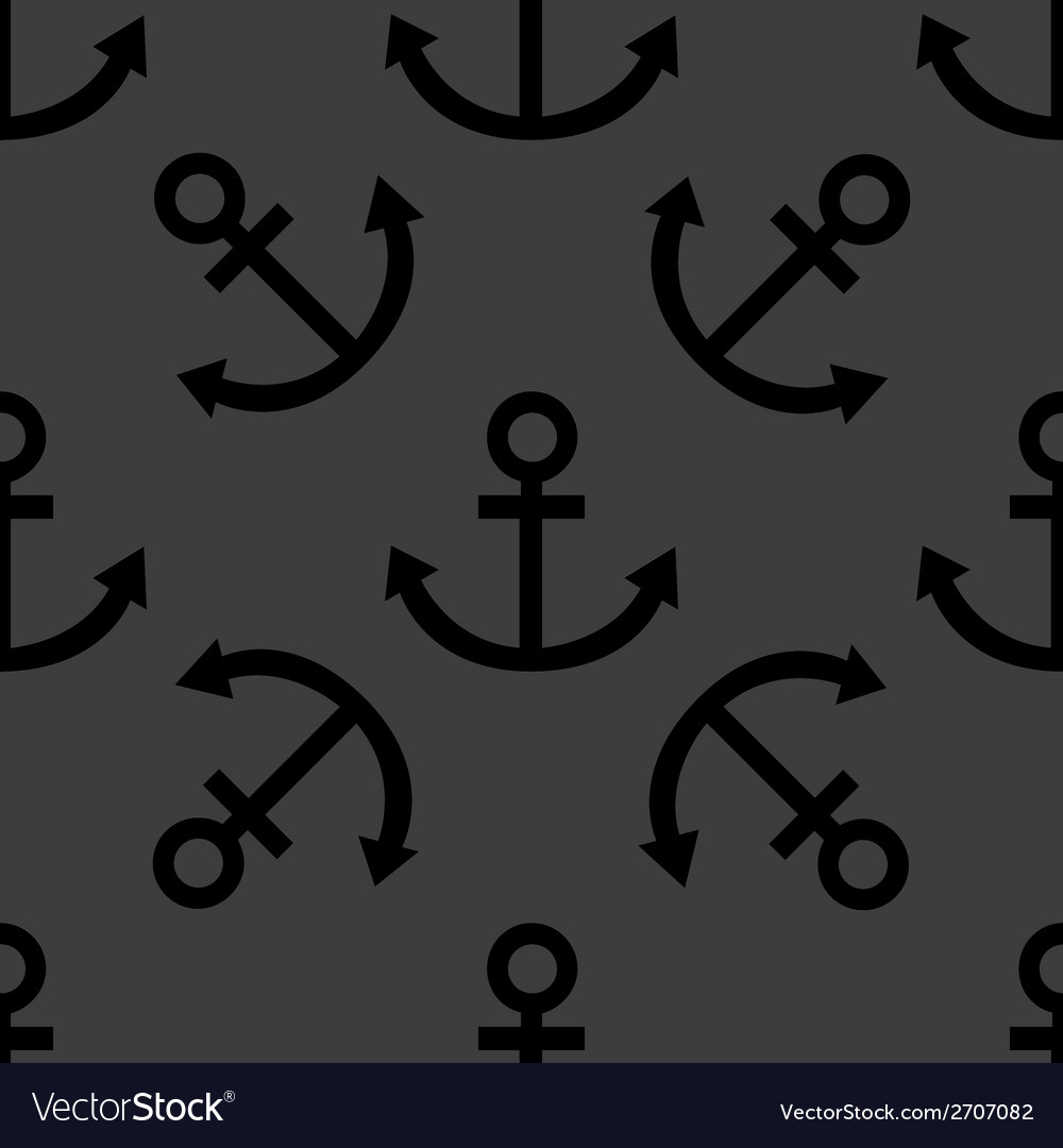 Anchor web icon flat design seamless pattern