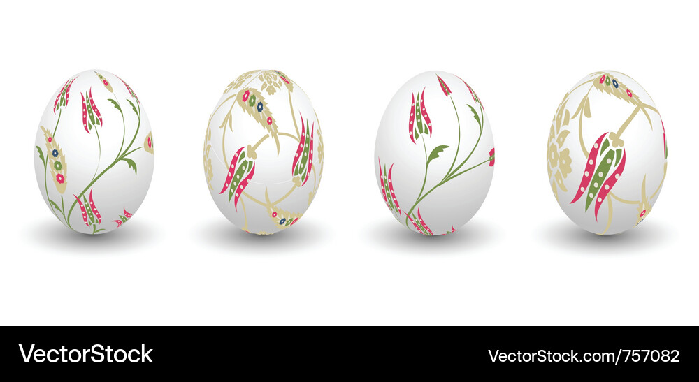 Colorful Easter Eggs Royalty Free Vector Image