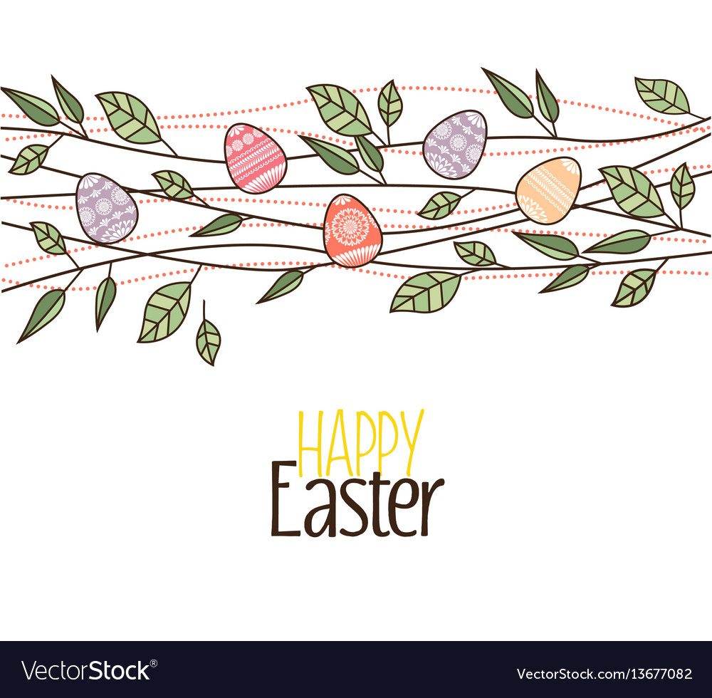 Easter eggs vector image Easter eggs