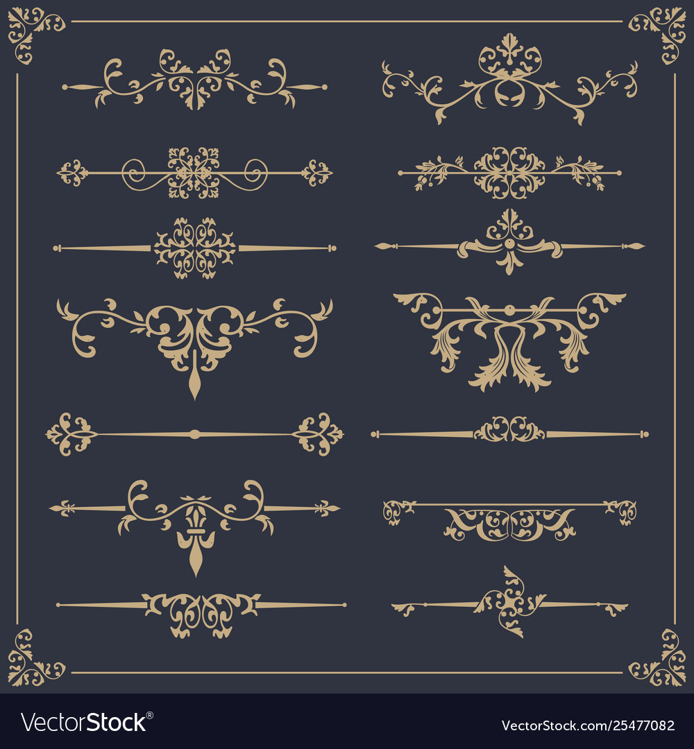 Floral Vintage Elements Set