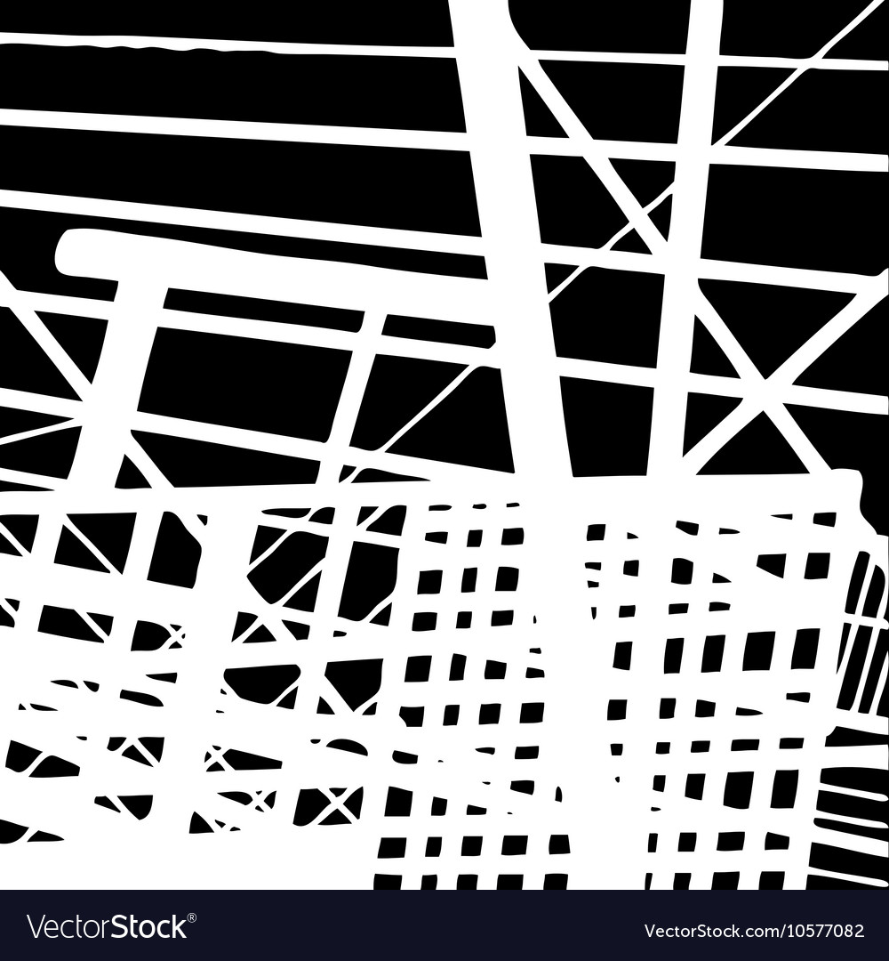 Hand-drawn seamless pattern with abstract