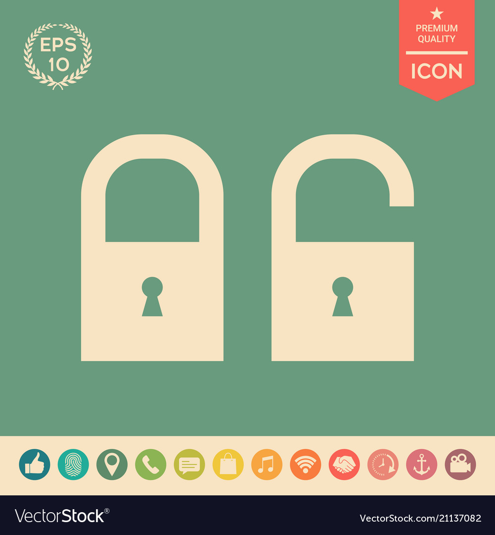 Lock unlock - set icon vector image Lock unlock - set icon