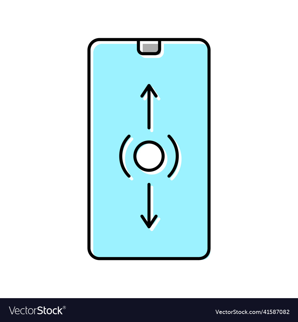 Mobile scroll color icon vector image Mobile scroll color icon