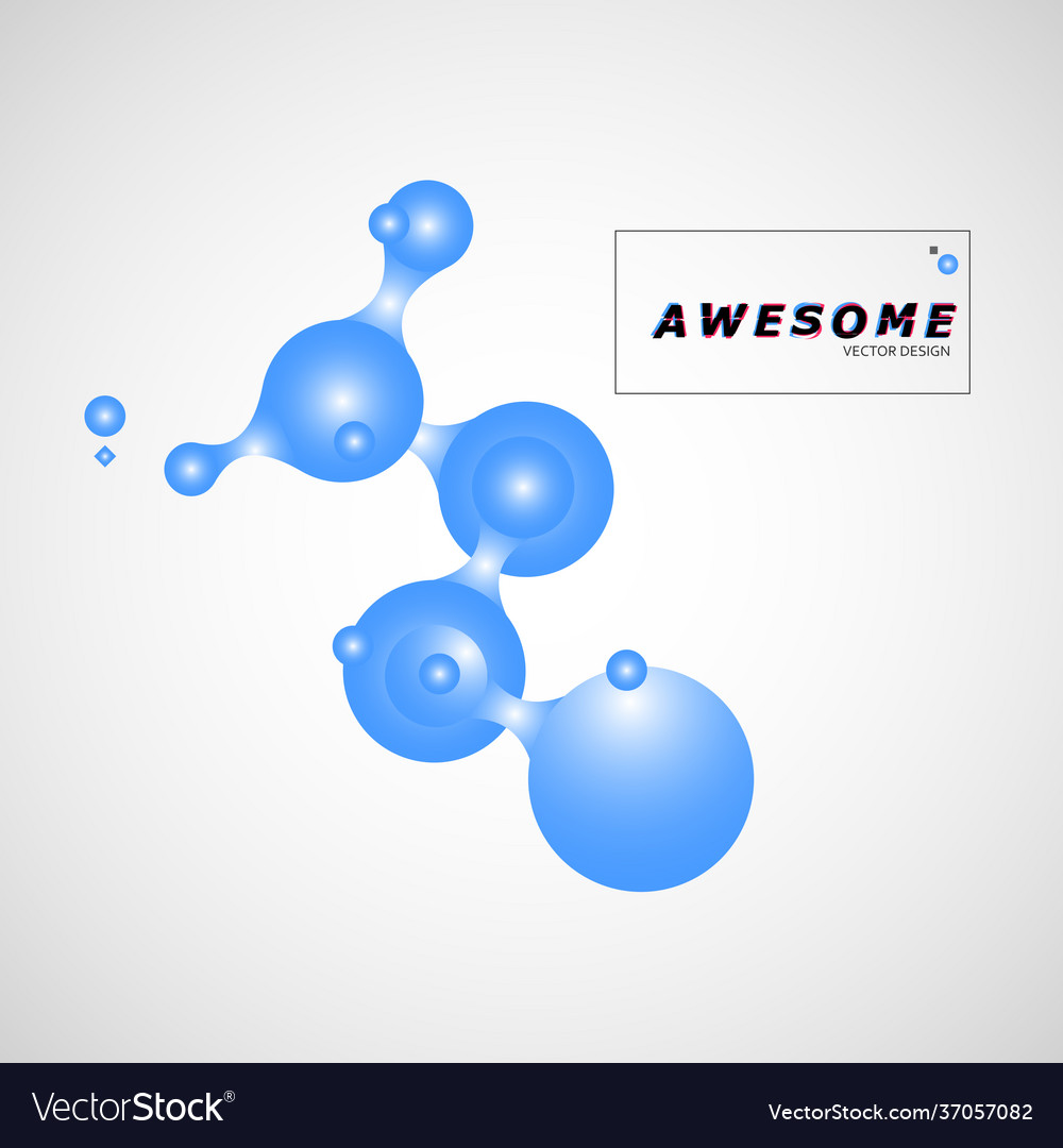 Moleküle im abstrakten Stil Chemielabor Vector Image Moleküle im abstrakten Stil Chemielabor
