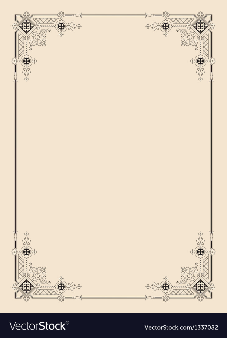 Ornamental frame vintage Royalty Free Vector Image