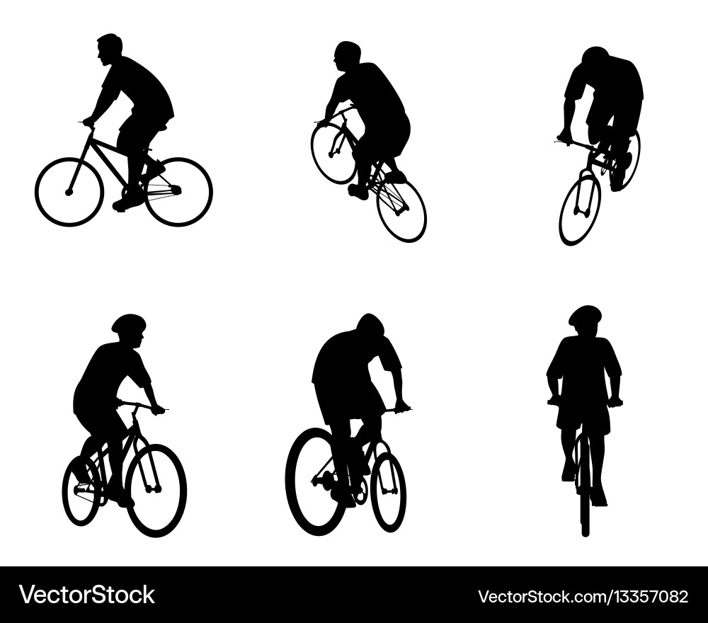 Six bicycles set Royalty Free Vector Image - VectorStock